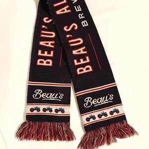 RARE Beau's Brewing Company Knit Scarf Cold Weather Scarf Plush Beer Tractor
